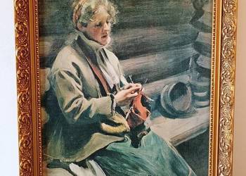Anders Zorn Obraz olejny na płótnie ​​​​​​​Dziewczyna robiąca na drutach