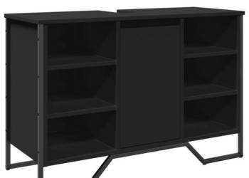 Szafka pod umywalkę czarna 91x35x60 cm WM-848664