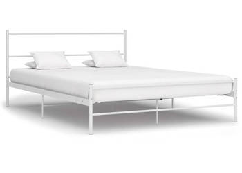 Łóżko Metalowe Białe Rama Łóżka Ze Stelażem Biała 120 x 200 cm WM-284694