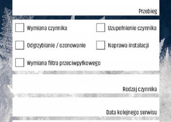 Serwis klimatyzacji zawieszka z dziurką 100 szt