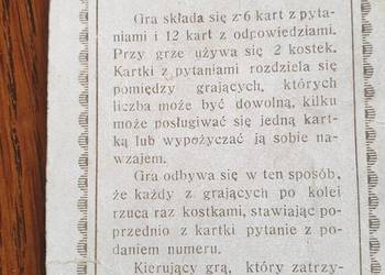 Przedwojenna gra towarzyska "Wyrocznia miłosna"