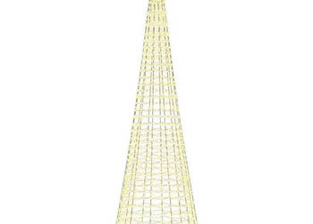Choinka z lampek na maszt 1534 ciepłe białe LED 500 cm WM-358116