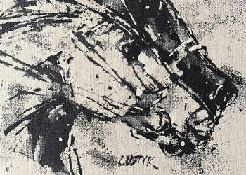 BOGUSŁAW LUSTYK 'Finish’ technika mieszana, tapeta ink