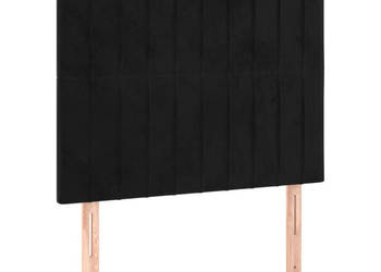 Zagłówek do łóżka z LED czarny 90x5x118/128 cm aksamit WM-3122700