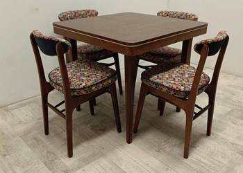 stół Jitona Czechosłowacja lata 60-te komplet do salonu vintage design