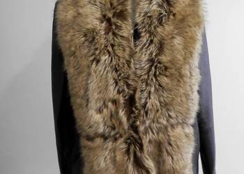 Etola Kołnierz Futrzany Sztuczne Futerko Beżowy Duży Puszysty Szal New Look