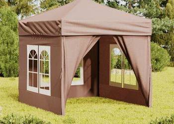 vidaXL Składany namiot imprezowy ze ściankami, taupe, 2x2 m(sku93505)