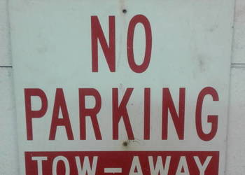 Tablica znak FIRE LANE NO PARKIG TOW-AWAY ZONE oryginał