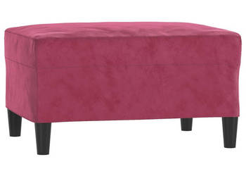 Podnóżek czerwone wino 70x55x41 cm aksamit WM-349321