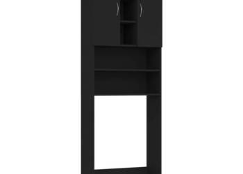 Szafka na pralkę czarna 64 x 255 x 190 cm WM-808423