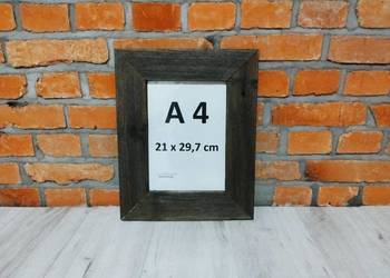 Ramka A4 Rustykalna Stare Drewno