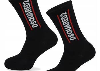 Skarpety męskie Dsquared2 classic - czarne 12-pak, rozmiar 40-46