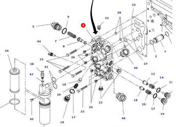Massey Fergusson 8670 - blok zaworów G931100600021
