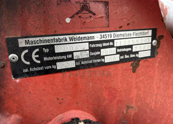 Weidemann 2006 2000rok Obciążnik Tylny Dociążenie Zderzak CZĘŚCI