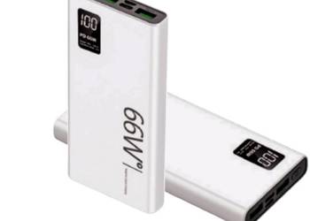 Powerbank mocny szybki podróżny 20000 mAh 66W + kabel Pasuje do Iphone
