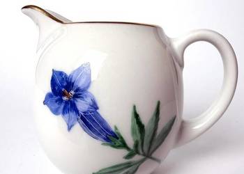 Stary pękaty Mlecznik Sophienthal Ręcznie Malowany kwiat Sygnowany 1950 r.