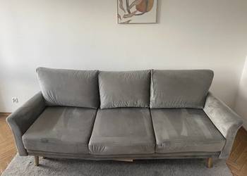 Sofa 3 - osobowa rozkładana szary popielaty TULON