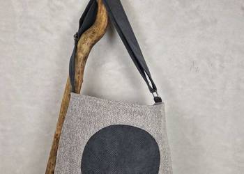 Torba handmade szary melanż