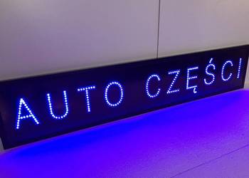 AUTO CZĘŚCI LED reklama 150x30cm zewnętrzna NOWA