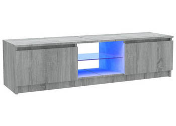 Szafka pod TV z LED szary dąb sonoma 120x30x355 cm WM-815709