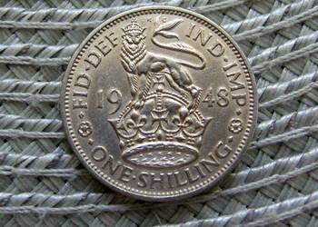 Wielka Brytania 1 Szyling 1948r - Herb Angielski