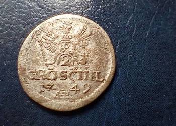 Stare monety 2 grosze 1749 Niemcy srebro