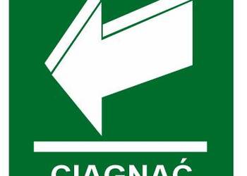 Naklejka BHP CIĄGNĄĆ 150x150mm AC029