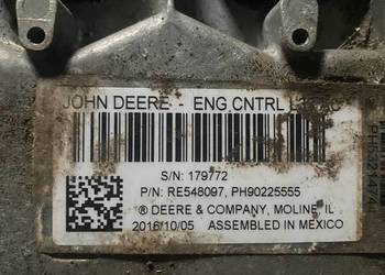 STEROWNIK SILNIKA JOHN DEERE W540 , RE548097, S670, W660, 6145R, 7210R,