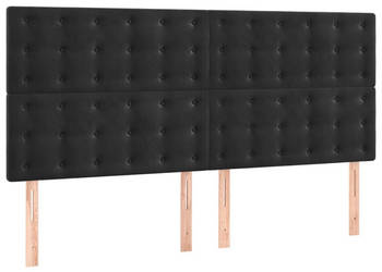 Zagłówki do łóżka 4 szt. czarny 80x5x78/88 cm aksamit WM-3116822