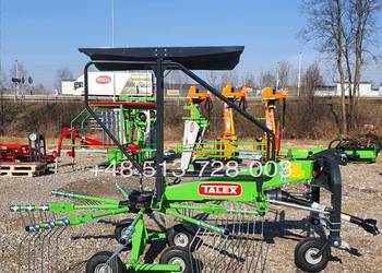 Zgrabiarka karuzelowa TALEX SPYDER 3,6m . 4,2m tandem, WOM, koło kopiujące