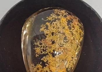 Kolekcjonerski naturalny kwarc fantomowy żółty #33 21x14mm