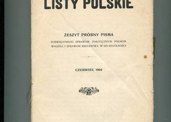 Listy Polskie  Zeszyt próbny pisma czerwiec 1904