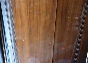 2x szafa drewniana z okresu PRL (połysk) do garażu na narzędzia