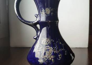 Stary porcelanowy kobaltowy wazon / dzbanek