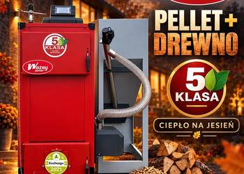 Kocioł piec c.o. 15kW do 160m2 pellet drewno 5 klasa ecodesign dostawa 0zł