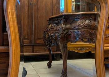 Piękne orzechowe lustro rocaille-sklep Dąbrowa Górnicza