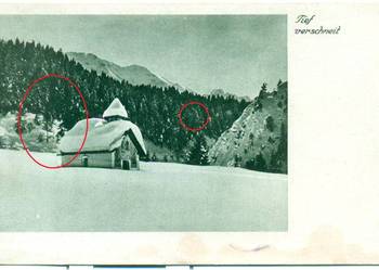 Tief verschneit postakrte Aufn U. Bornemann pocztówka