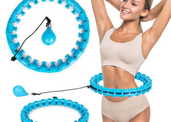 Hula hop z masażerem i dodatkowym ciężarkiem do ćwiczeń fitness