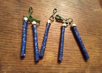 Sople brokatowe niebieskie. PRL