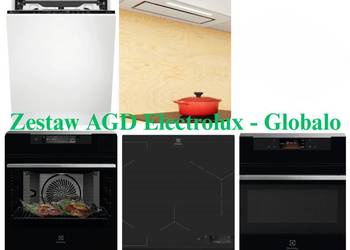 Zestaw AGD Electrolux + Globalo – piekarnik, płyta, zmywarka, okap i inne