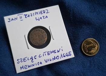 Szeląg litewski Jan II Kazimierz Waza - Wilno 1665
