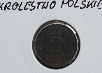 5 Fenigów Królestwo Polskie 1917 r. - nr. 2 - bardzo ładne