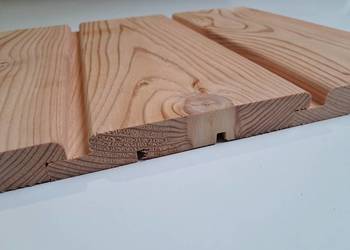 Deska elewacyjna na zakładkę Modrzewiowa,  elewacja drewniana