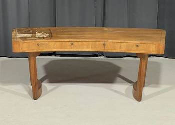 Oryginalne biurko vintage lata 60./70., czereśnia, 4 szuflady, DO RENOWACJI