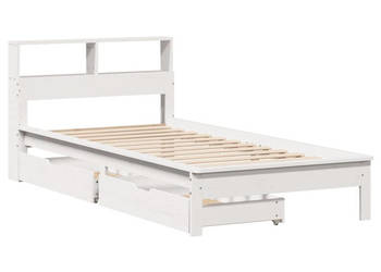 Łóżko z regałem bez materaca białe sosnowe 75x190 cm WM-3309834
