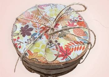Komplet podkładek pod kubki, decoupage