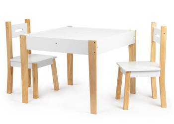 Stolik z dwoma krzesłami zestaw mebli dla dzieci ECOTOYS