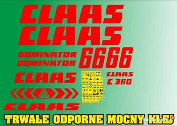 naklejki claas dominator 66