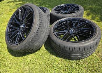 Sprzedam alufelgi czarne WRATH WHEELS WF-9(AUDI) 19" 5x112 z  oponami!