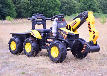 BAWIBUS.PL autko traktor KOPARKA NA AKUMULATOR z przyczepą jeździk